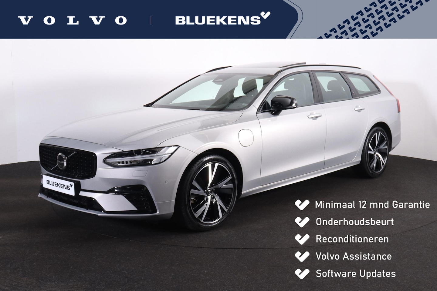 Volvo V90 - T6 Recharge AWD Ultimate Bright - Luchtvering - Panorama/schuifdak - IntelliSafe Assist & - AutoWereld.nl