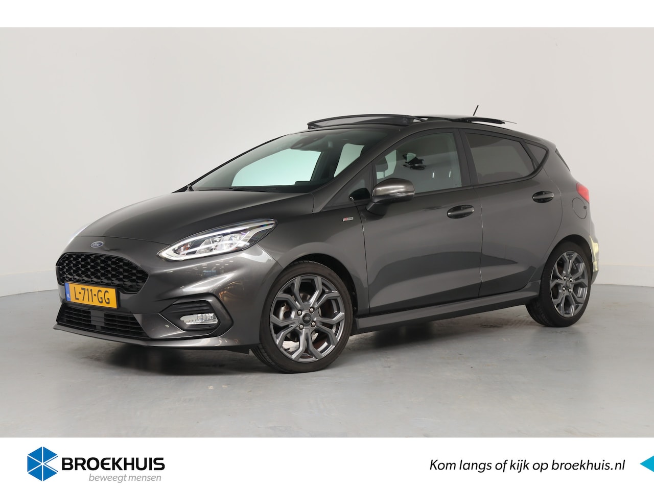 Ford Fiesta - 1.0 EcoBoost ST-Line | 1e Eigenaar! | Open Dak | Navi | Cruise | Airco | Parkeersensoren | - AutoWereld.nl