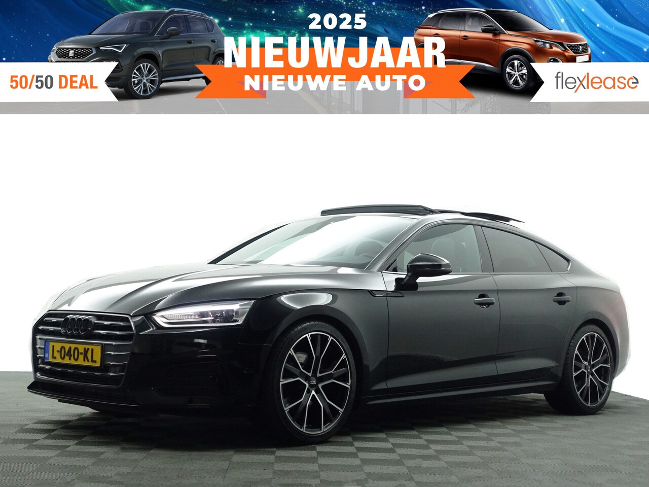 Audi A5 Sportback - 40 TFSI 246pk S line Black Optic Aut- Panodak, Xenon Led, Camera, Sport Leder Interieur, S - AutoWereld.nl