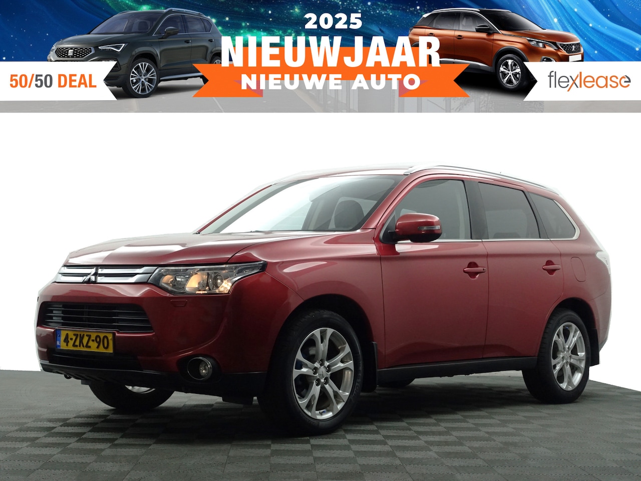 Mitsubishi Outlander - 2.0 Instyle+ Aut- 7 Pers, Schuifdak, Camera, Stoelverwarming, Trekhaak, Leder Interieur - AutoWereld.nl