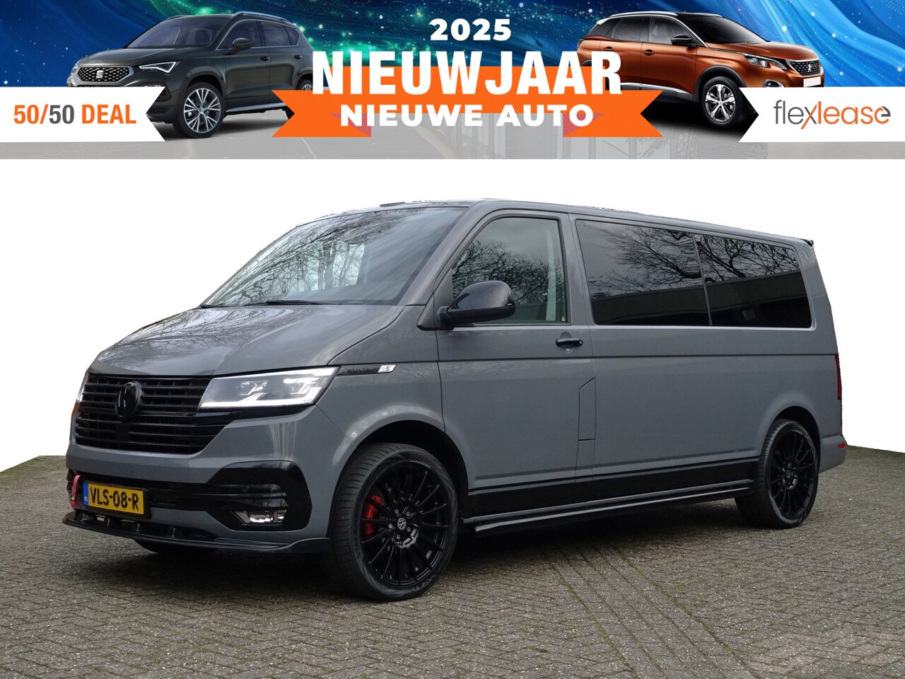 Volkswagen Transporter - 2.0 TDI Euro 6 L2 Bulli Aut- Dubbele Cabine, 6 Pers, Xenon Led, Virtual Cockpit, Nardo Gre - AutoWereld.nl