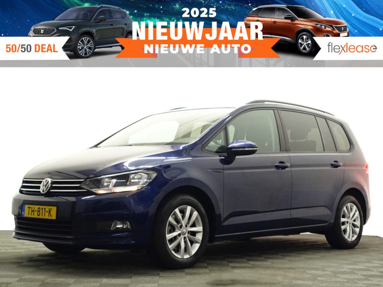 Volkswagen Touran - 1.2 TSI Highline- 7 Pers, Carplay, Park Assist, Navi, Clima, Cruise - AutoWereld.nl