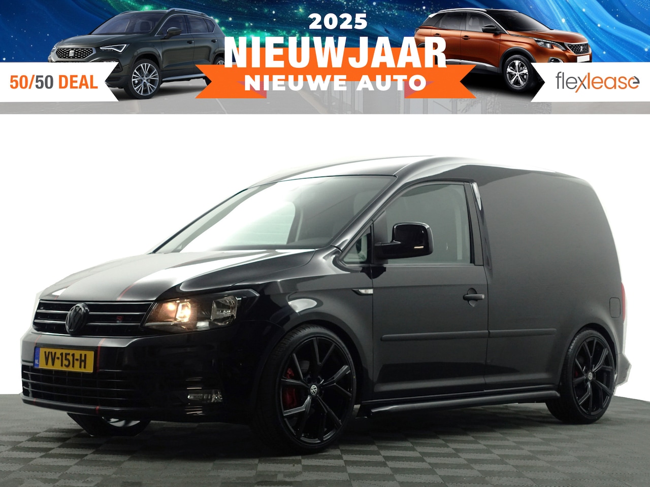 Volkswagen Caddy - 2.0 TDI Euro 6 L1 R-Line+ Sport Leder, Clima, Mf Stuur, Bluetooth, Trekhaak - AutoWereld.nl