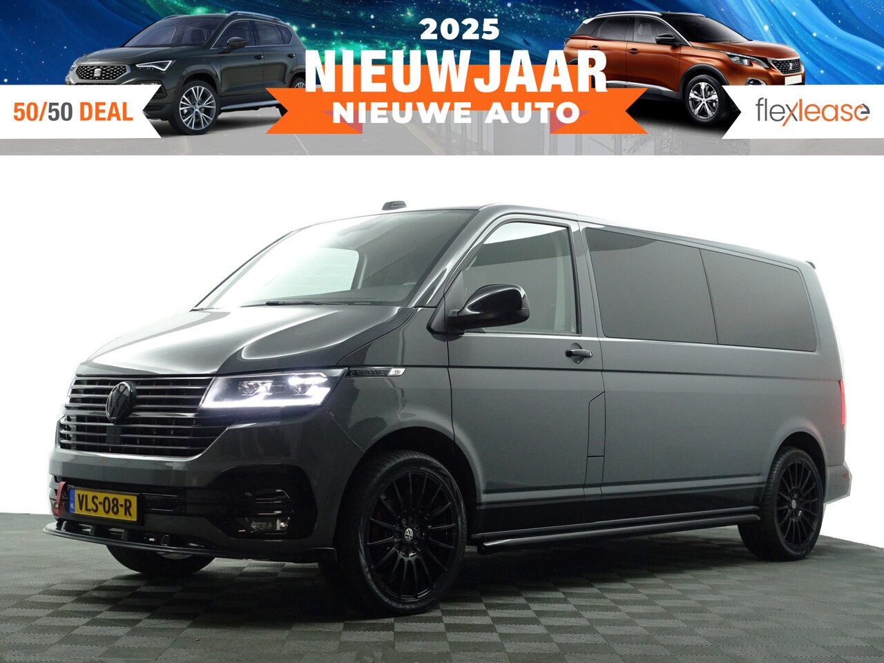 Volkswagen Transporter - 2.0 TDI Euro 6 L2 Bulli Aut- Dubbele Cabine, 6 Pers, Xenon Led, Virtual Cockpit, Nardo Gre - AutoWereld.nl