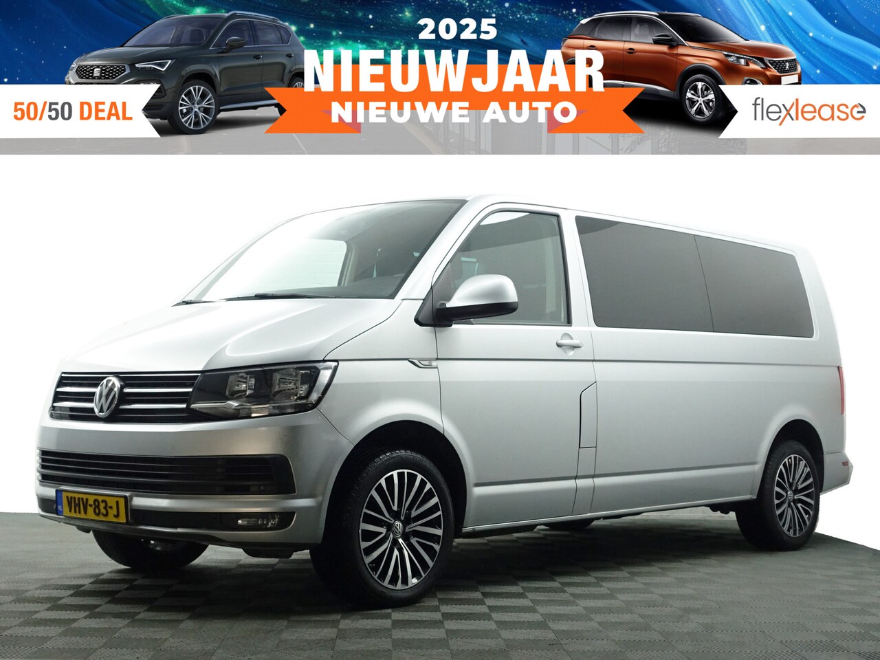 Volkswagen Transporter Caravelle - 2.0 TDI Euro 6 L2 Caravelle- Dubbele Cabine, 6 Pers, Stoelverwarming, Navi, Clima, Cruise, - AutoWereld.nl