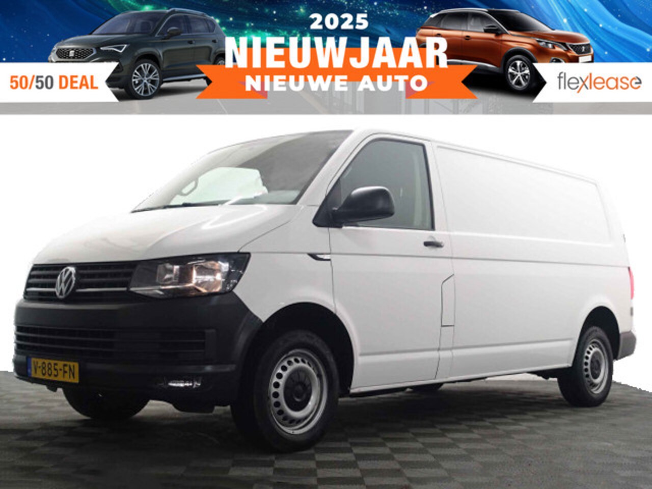 Volkswagen Transporter - 2.0 TDI Euro 6 L2 Comfortline- Trekhaak, Cruise, Airco, Elek Pakket, Grijs Kenteken - AutoWereld.nl