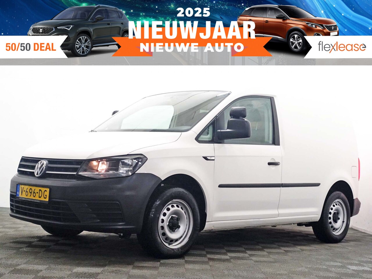 Volkswagen Caddy - 2.0 TDI Euro 6 L1 Highline- Clima, Elek pakket, Multimedia, Grijs kenteken - AutoWereld.nl