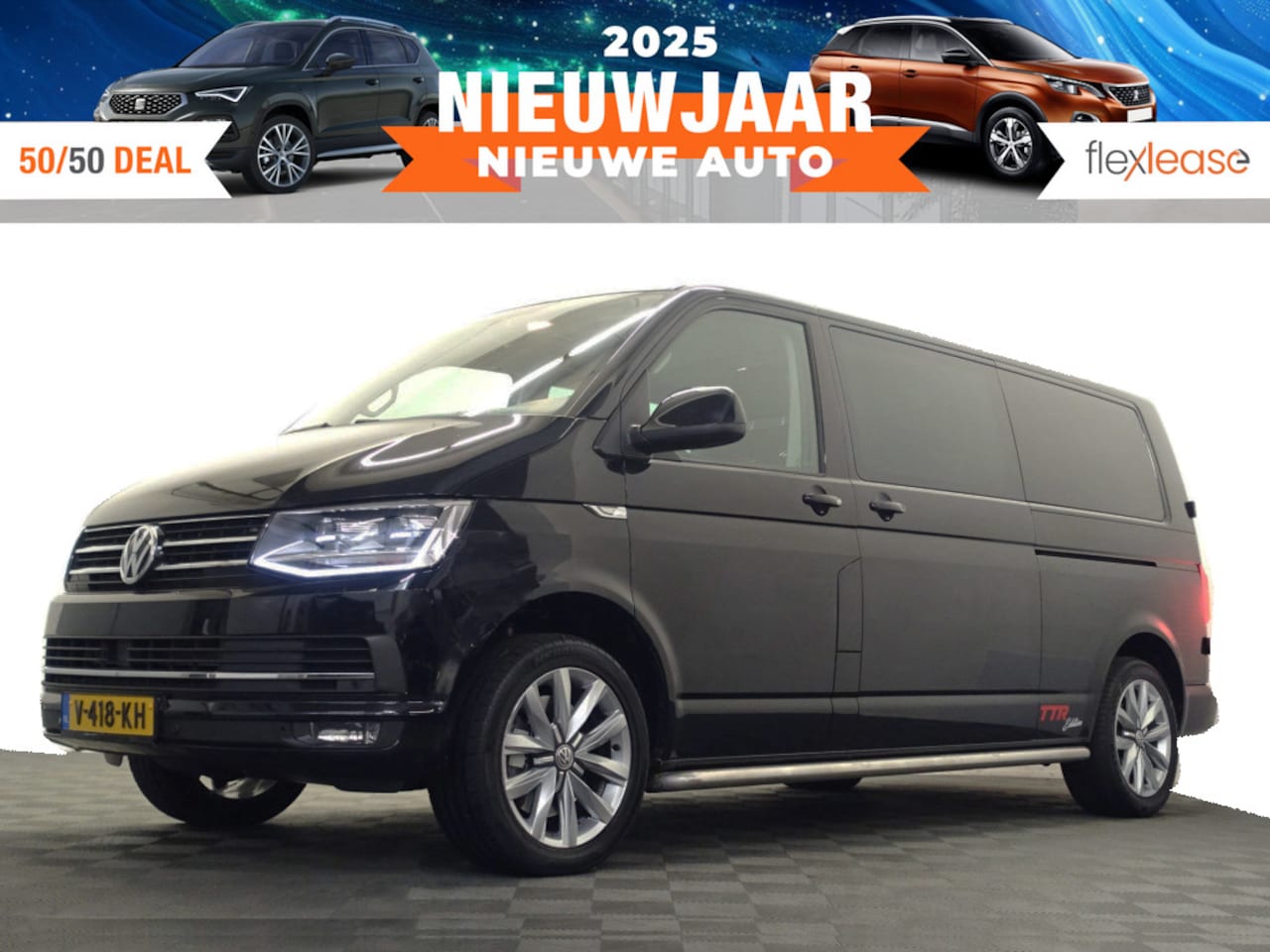 Volkswagen Transporter - 2.0 TDI Euro 6 L2 Highline+ Aut- Dubbele Cabine, 2x Schuifdeur, Schuifdak, Xenon Led, Cust - AutoWereld.nl