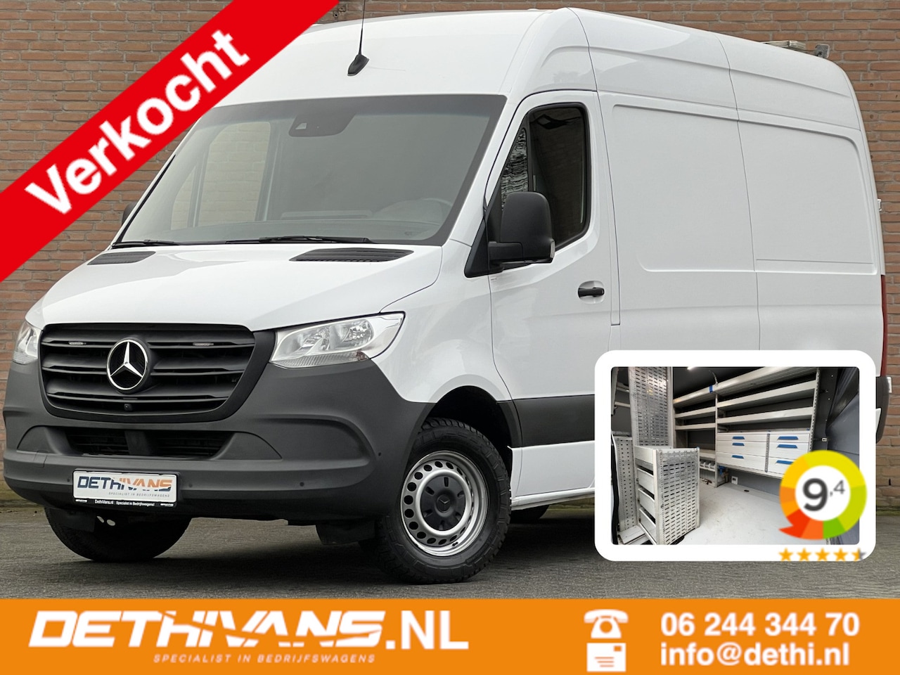 Mercedes-Benz Sprinter - 316CDI 164PK L2H2 7G-Tronic / 3.500kg trekhaak / Euro6 - AutoWereld.nl