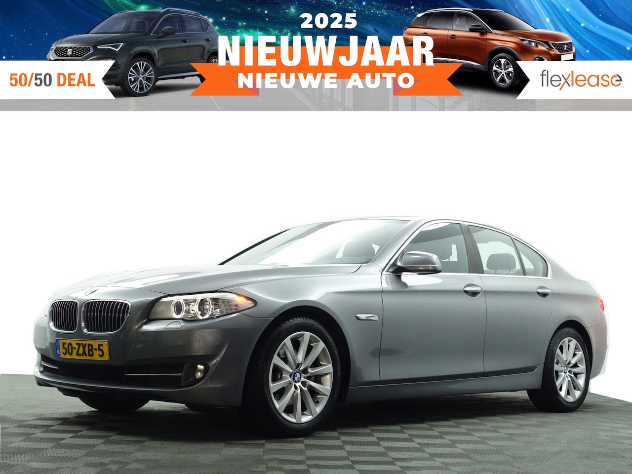 BMW 5-serie - 520i M Sport Aut- Xenon Led, Stoelverwarming, Virtual Cockpit, Dynamic Select, Park Assist - AutoWereld.nl