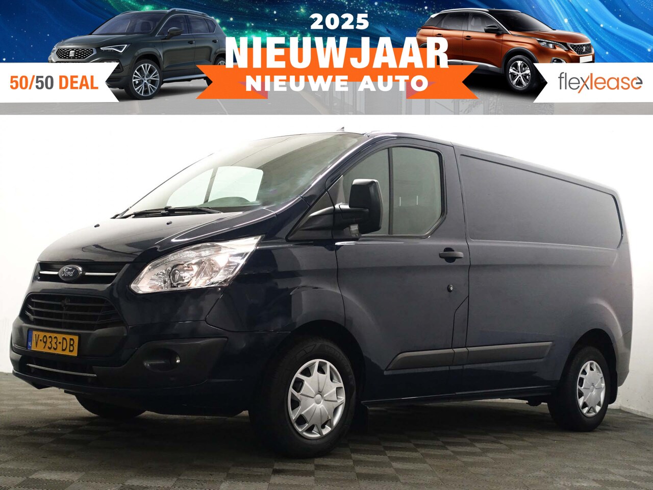 Ford Transit Custom - 2.0 TDCI Euro 6 L1 Limited- 3 Pers, Clima, Cruise, Park Assist, Grijs Kenteken - AutoWereld.nl