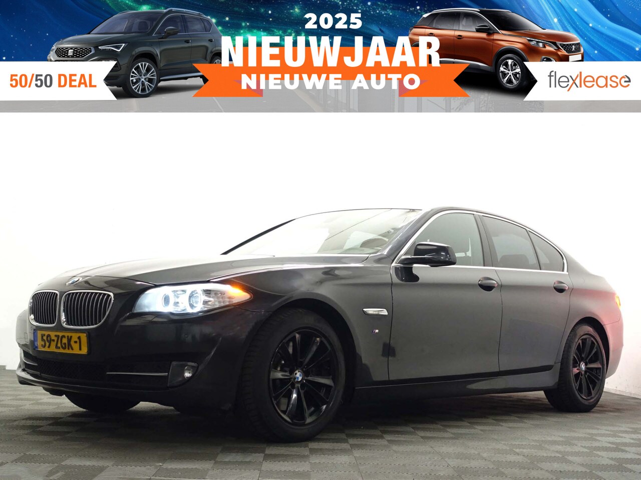 BMW 5-serie - 528i M Sport High Exe Aut- Sport Leder, Xenon Led, Park Assist, Navi, Clima - AutoWereld.nl