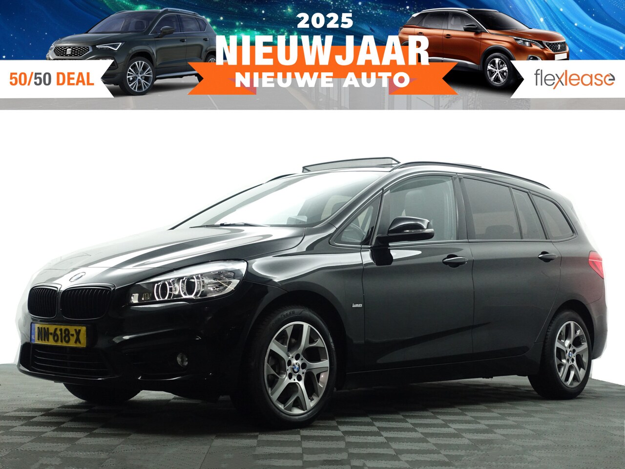 BMW 2-serie Gran Tourer - 218i M Sport High Exe- 7 Pers, Panodak, Head Up, Sfeerverlichting, Xenon Led, Dynamic Sele - AutoWereld.nl