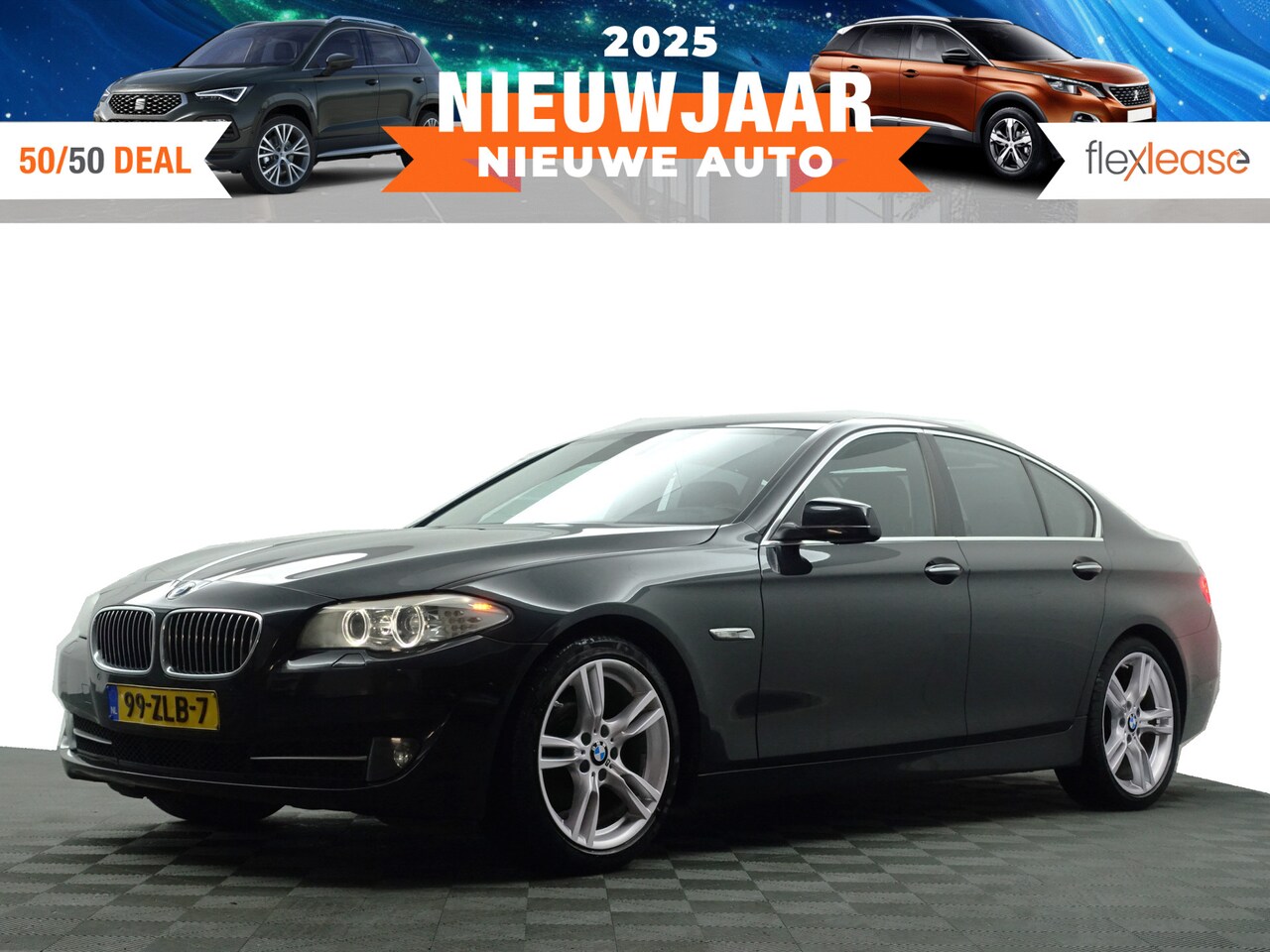 BMW 5-serie - 528i High Executive Aut- Sport Leder Interieur, Park Assist, Stoelverwarming, Xenon Led, S - AutoWereld.nl