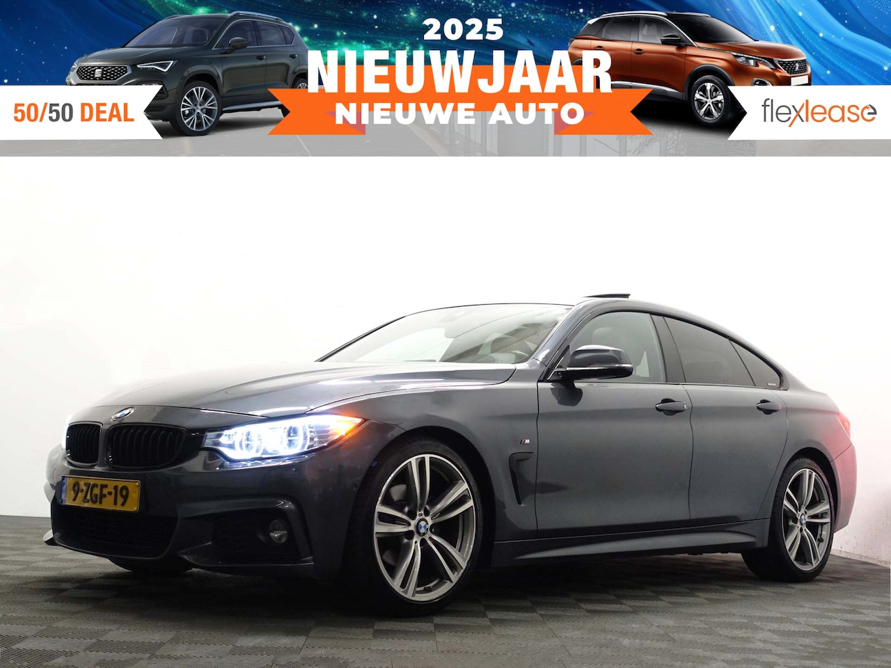 BMW 4-serie Gran Coupé - 420i M Performance Aut- Harman Kardon, Head Up, Schuifdak, Memory, 360 Camera, Sfeerverlic - AutoWereld.nl