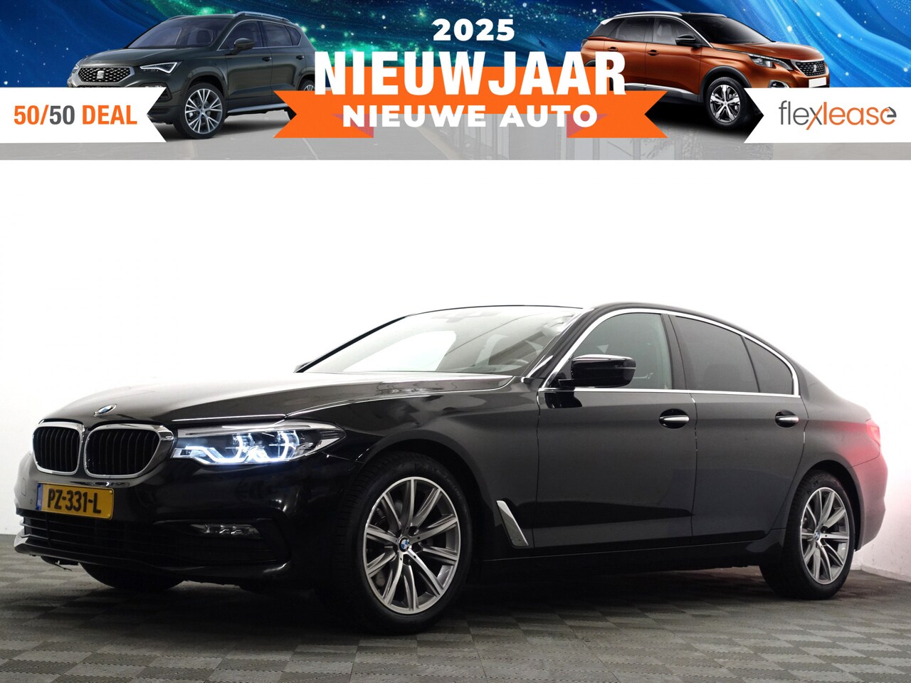 BMW 5-serie - 520i M-Sport High Exe Aut8, Sport Leder, Navi Pro, Head Up display - AutoWereld.nl