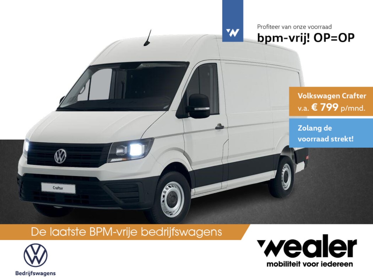 Volkswagen Crafter - Bedrijfswagens Comfortline L3 2.0 TDI EU6 103 kW (140 pk) GVW 3.5 T WB 3640 MM 8 versn. Au - AutoWereld.nl