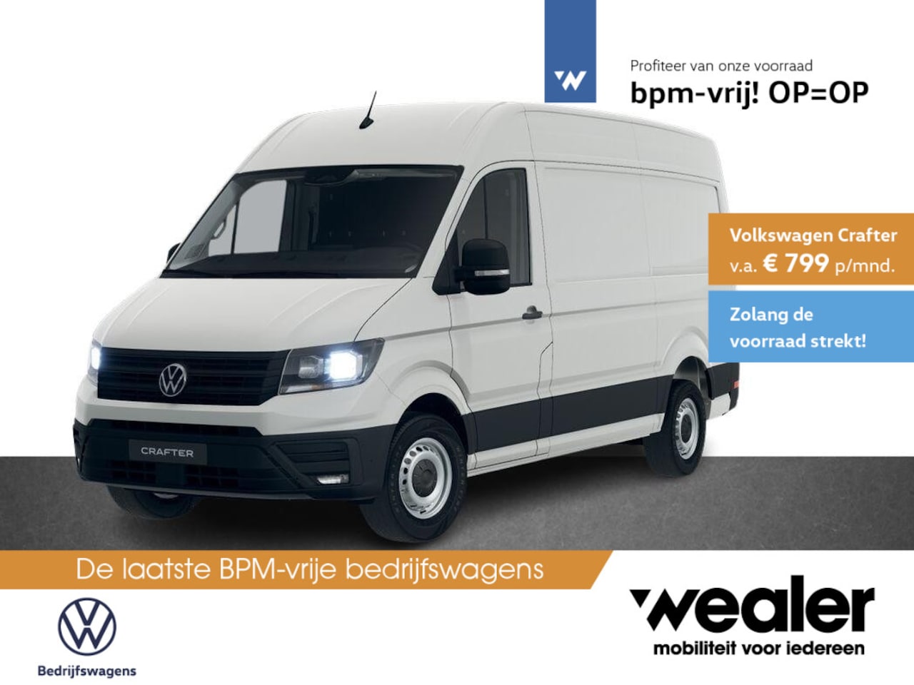 Volkswagen Crafter - Bedrijfswagens Highline L3 2.0 TDI EU6 103 kW (140 pk) GVW 3.5T W B 3640 MM 8 versn. Auto - AutoWereld.nl