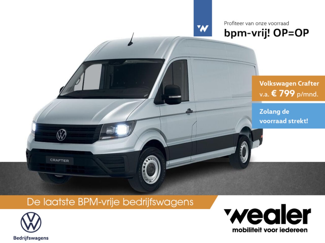 Volkswagen Crafter - Bedrijfswagens Trendline L3 2.0 TDI EU6 103 kW (140 pk) GVW 3.5T WB 3640 MM 6 versn. Han - AutoWereld.nl