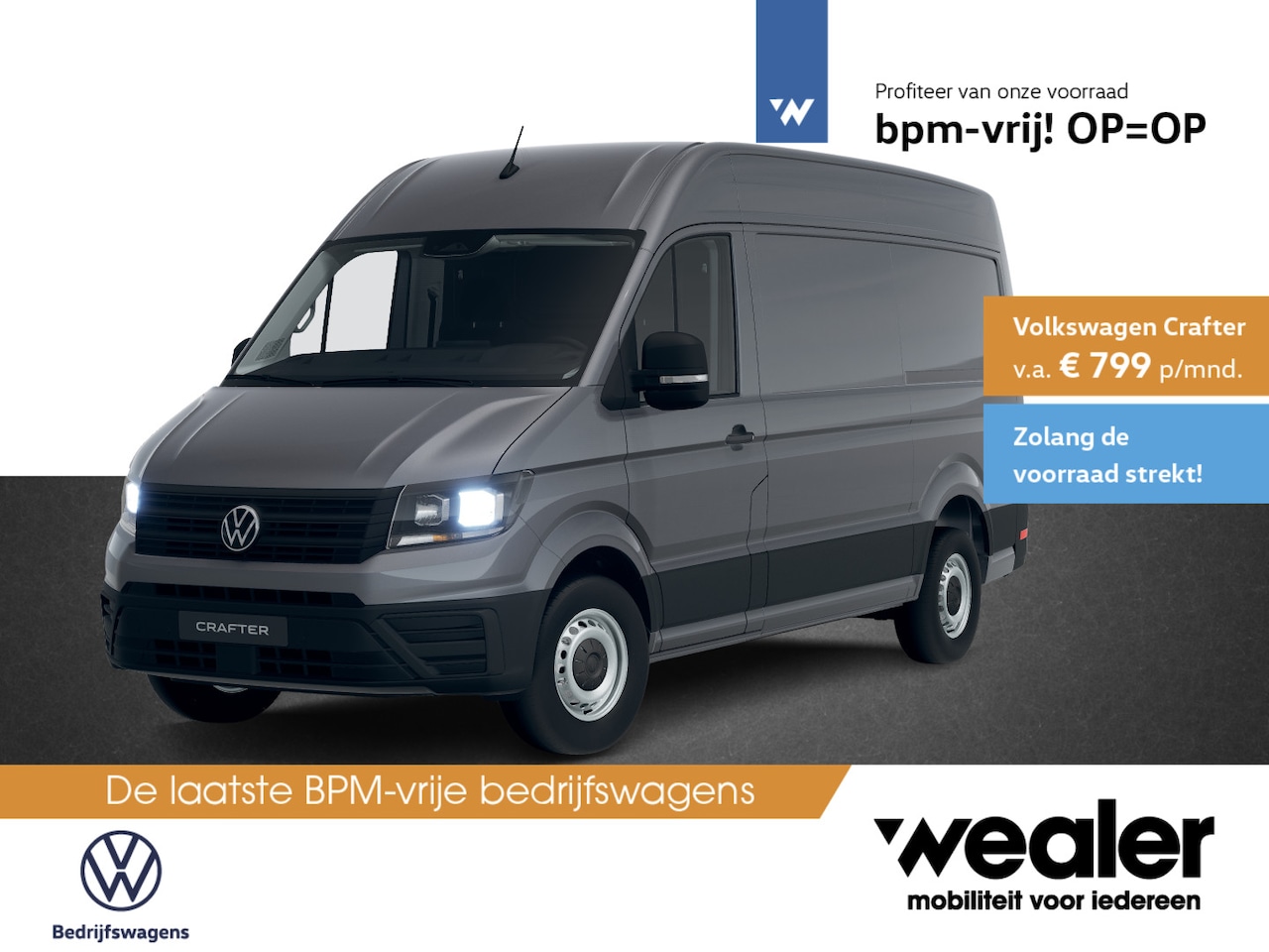 Volkswagen Crafter - Bedrijfswagens Trendline L3 2.0 TDI EU6 103 kW (140 pk) GVW 3.5T WB 3640 MM 8 versn. Aut - AutoWereld.nl