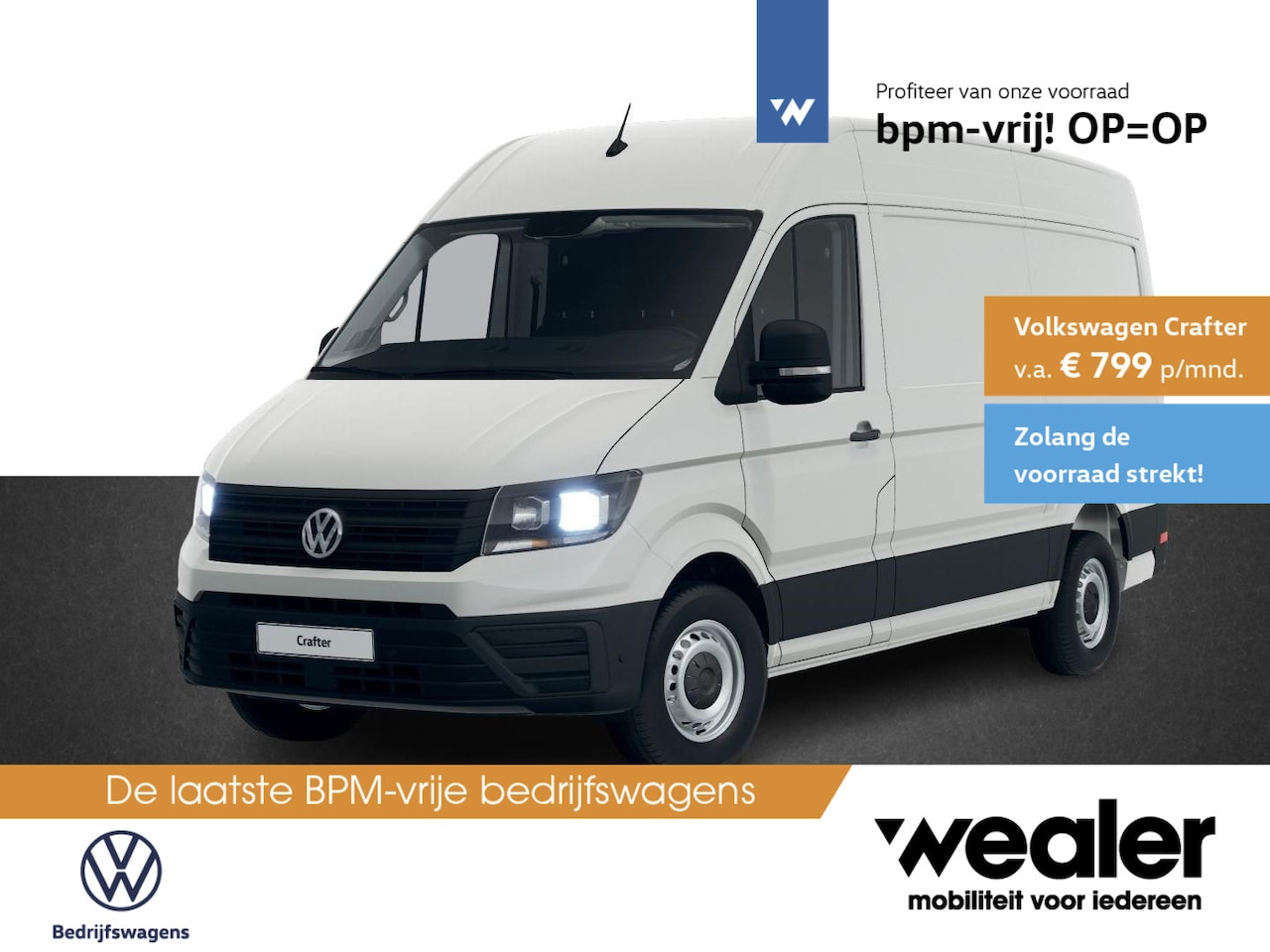 Volkswagen Crafter - Bedrijfswagens Highline L3 2.0 TDI EU6 103 kW (140 pk) GVW 3.5T W B 3640 MM 8 versn. Auto - AutoWereld.nl