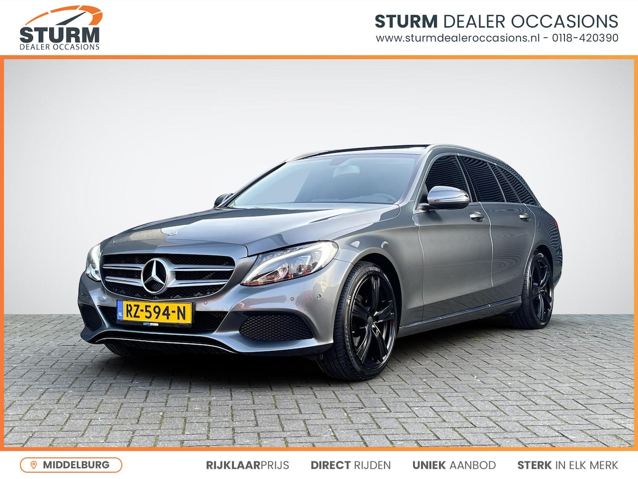 Mercedes-Benz C-klasse Estate - 180 Premium Plus | Panoramadak | Leder | LED Koplampen | Stoelverwarming | Navigatie | Cam - AutoWereld.nl