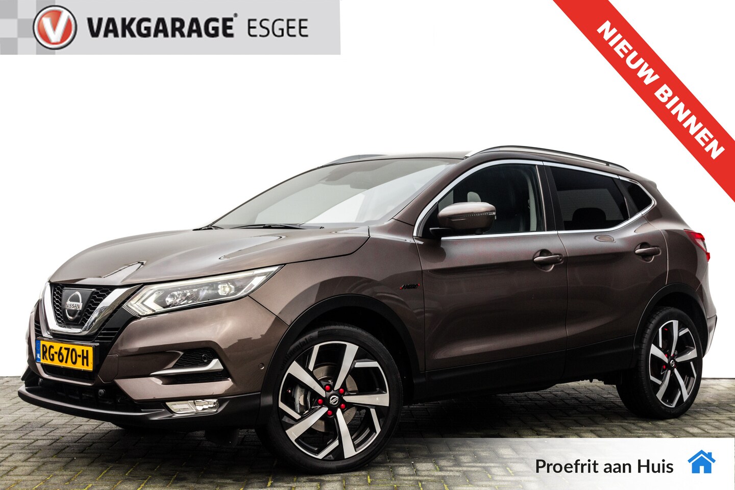 Nissan Qashqai - 1.2 116 PK Tekna + AUTOMAAT RIJKLAAR | Navigatie  | 360 Camera  | Panoramadak | 19 inch LM - AutoWereld.nl