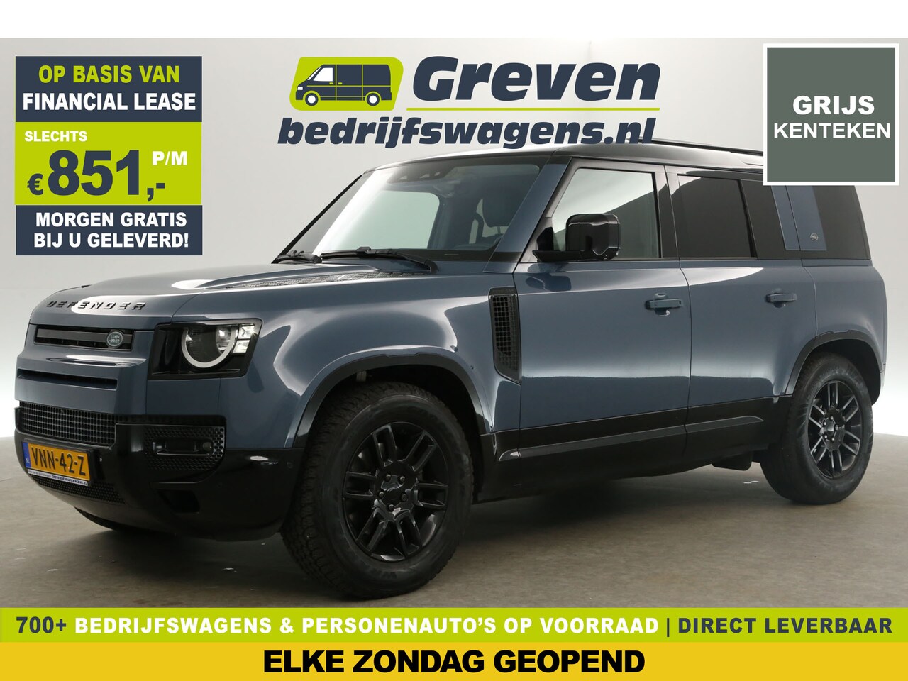 Land Rover Defender - 2.0 D240 3500KG Trekgew. | Grijs kenteken | 241PK Automaat VAN Clima 360Camera Carplay LED - AutoWereld.nl