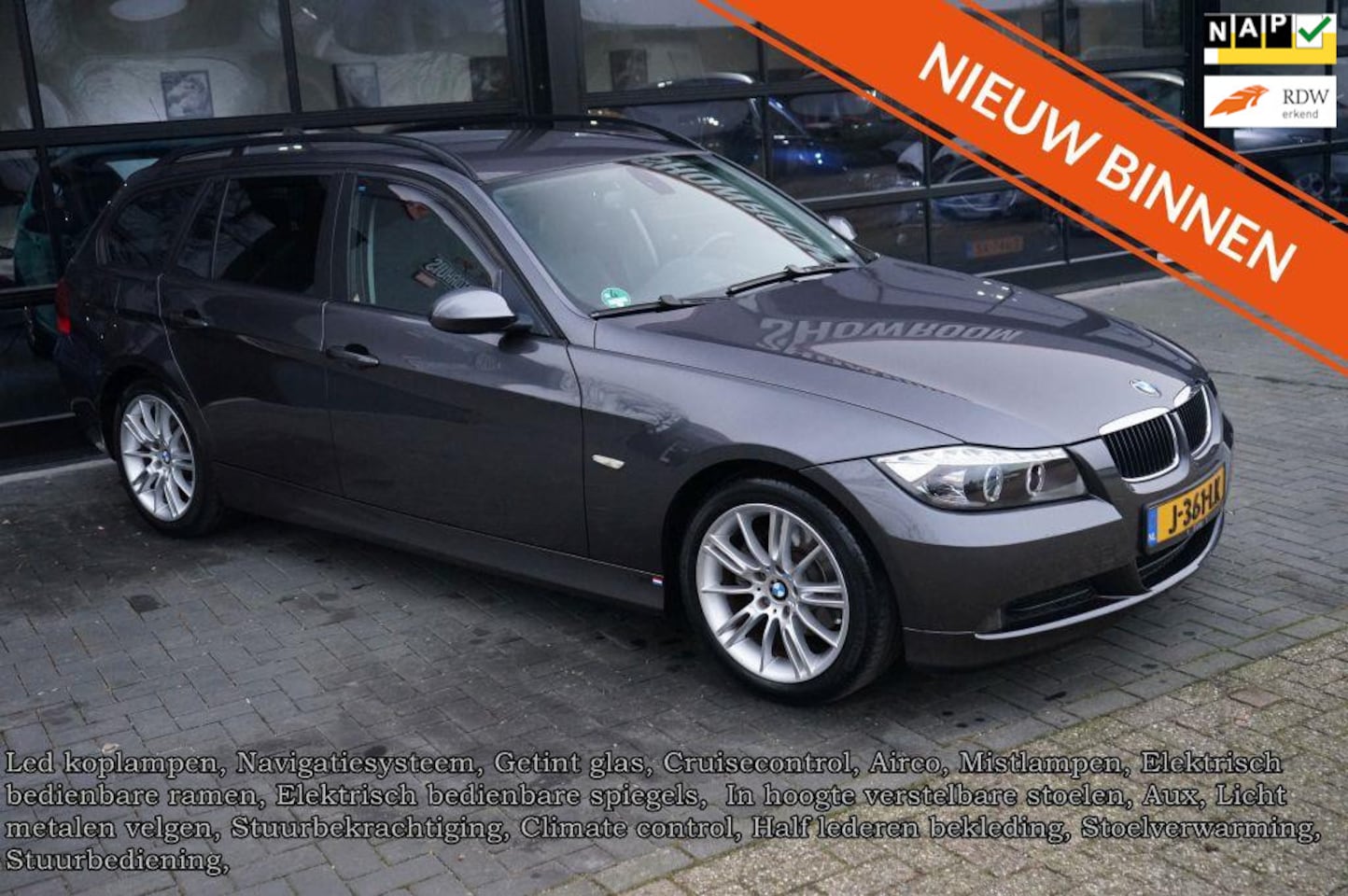 BMW 3-serie Touring - 320i 320i, Clima, Navi, Led, CC, Leder, Stoelverwarming - AutoWereld.nl