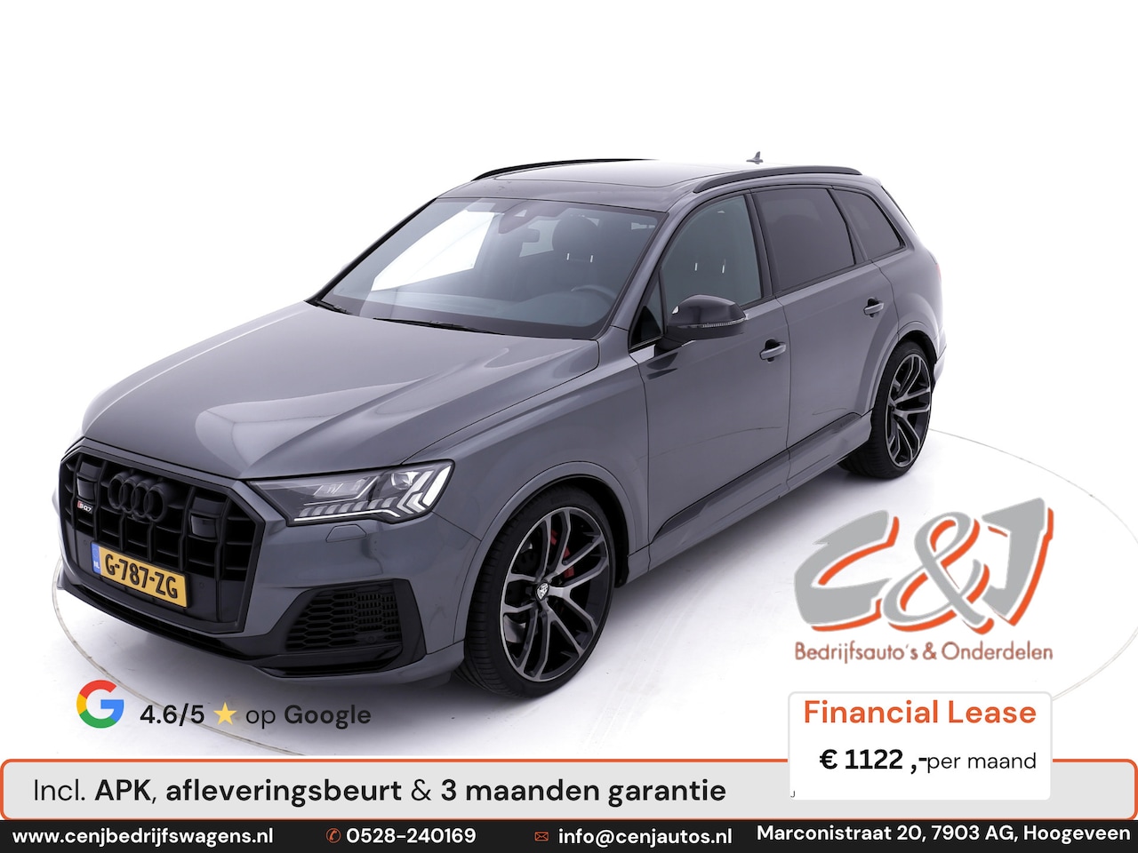 Audi Q7 SQ7 - 4.0 TDI quattro s line v8 bomvol 22 inch pano navi cruise etc 1122,- p/md - AutoWereld.nl