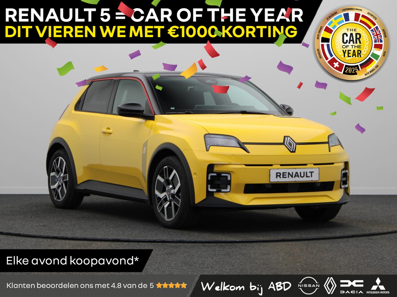 Renault 5 - comfort range iconic cinq 52 kWh | Harman Kardon | Active driver assist | Elek. verwarmbaa - AutoWereld.nl