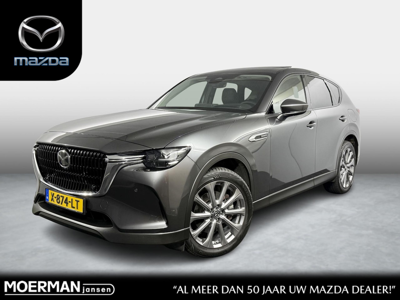 Mazda CX-60 - 2.5 e-SkyActiv PHEV Exclusive-Line / Leder / Panoramadak / Trekhaak / Navigatie / Camera - AutoWereld.nl