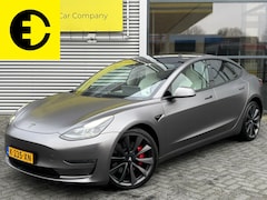 Tesla Model 3 - Performance AWD 75 kWh | Autopilot | Pano | mat grijze wrap