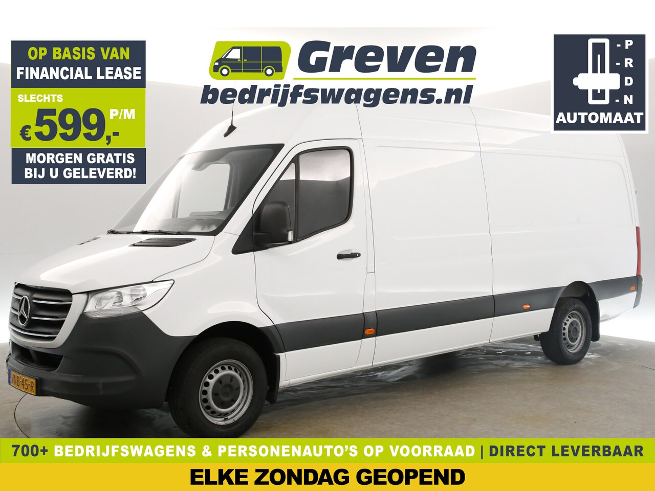 Mercedes-Benz Sprinter - 319 3.0 CDI L3H2 V6 191PK Automaat Airco Cruise Carplay Camera 3 Persoons Elektrpakket - AutoWereld.nl