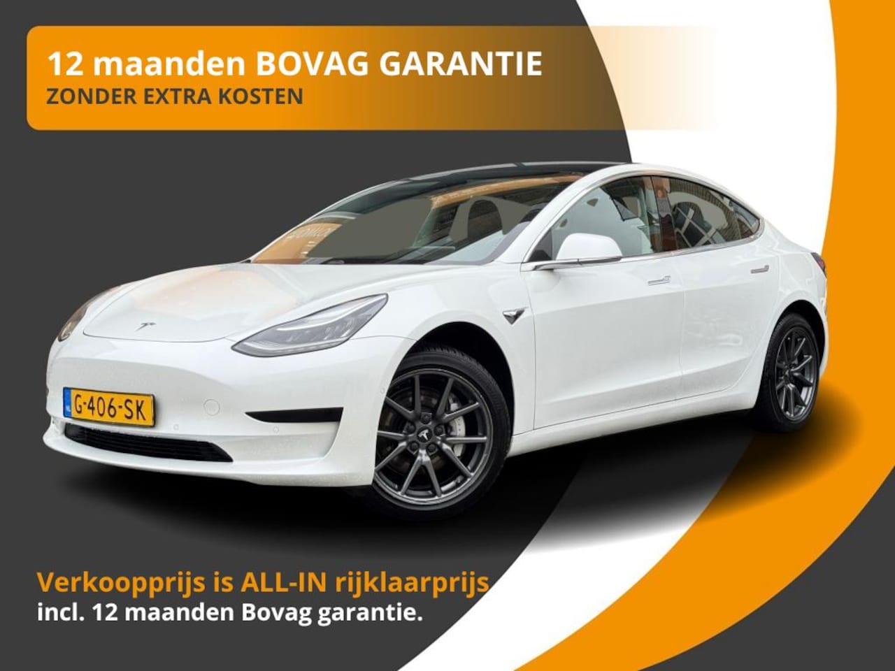 Tesla Model 3 - RWD PLUS 60 KWH PANODAK/LEER/LMV/CAMERA/12 MND BOVAG GARANTIE - AutoWereld.nl