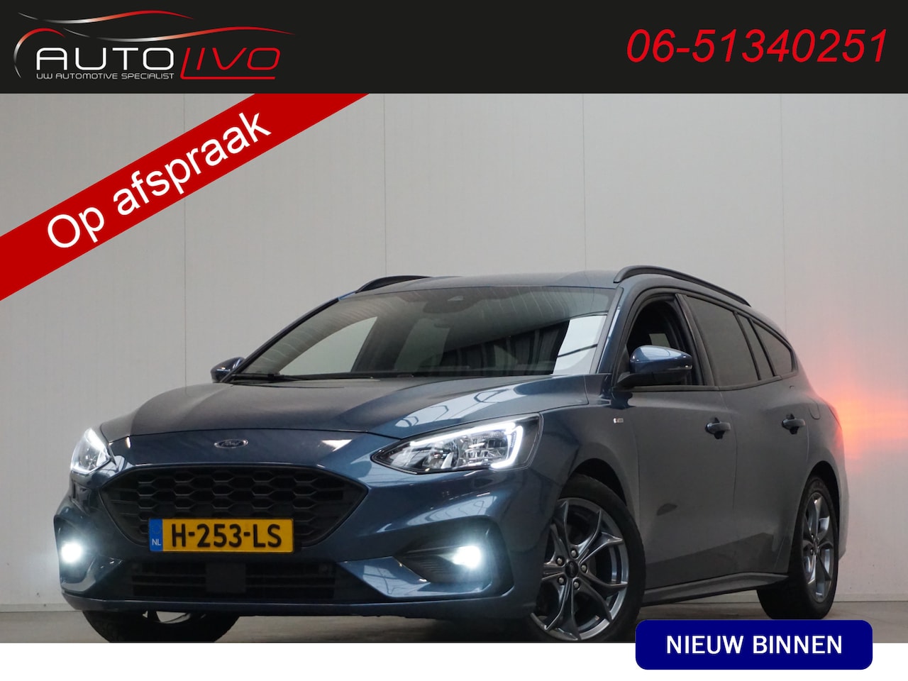 Ford Focus Wagon - 1.5 EcoBoost ST Line Business 180 PK! B & O NAVI STOEL VERW. LED PDC CRUISE TREKHAAK etc. - AutoWereld.nl