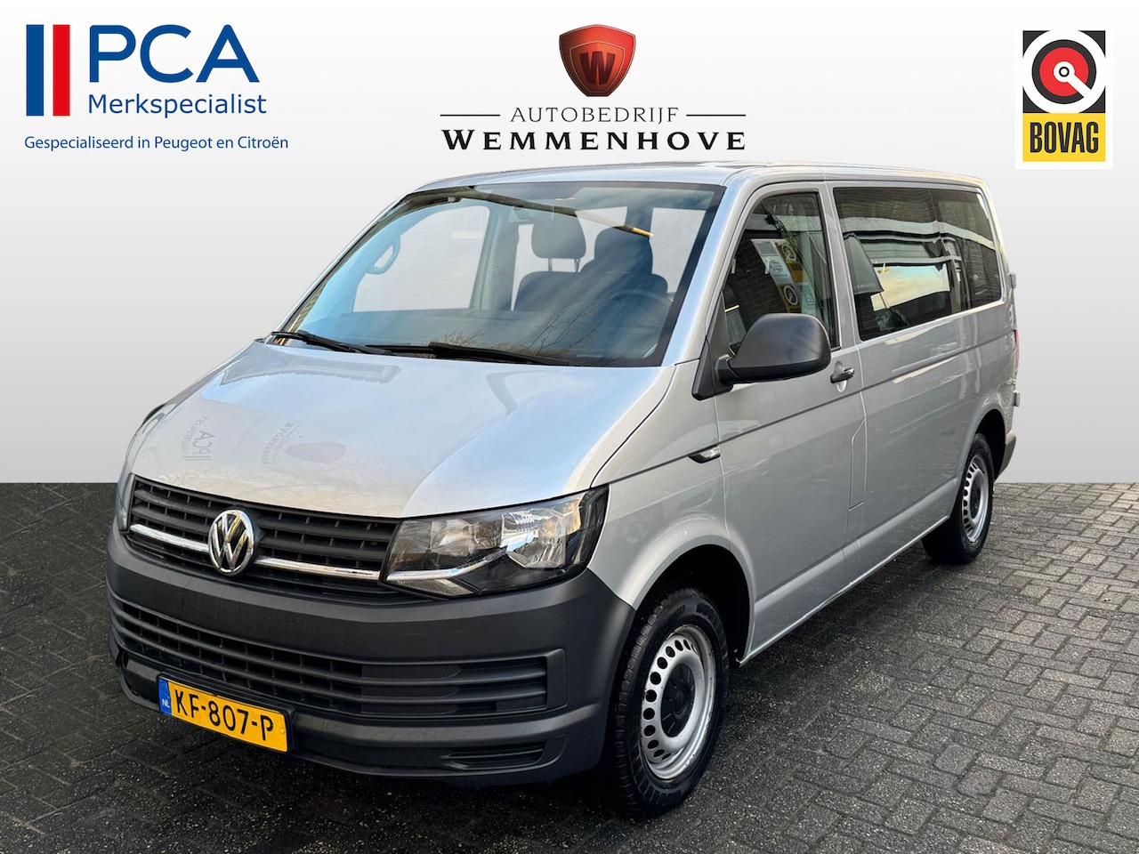 Volkswagen Transporter Kombi - 2.0 TDI L1H1 Comfortline 9-Persoons/Airco/Cruise control/Nieuw model/ Incl BTW - AutoWereld.nl