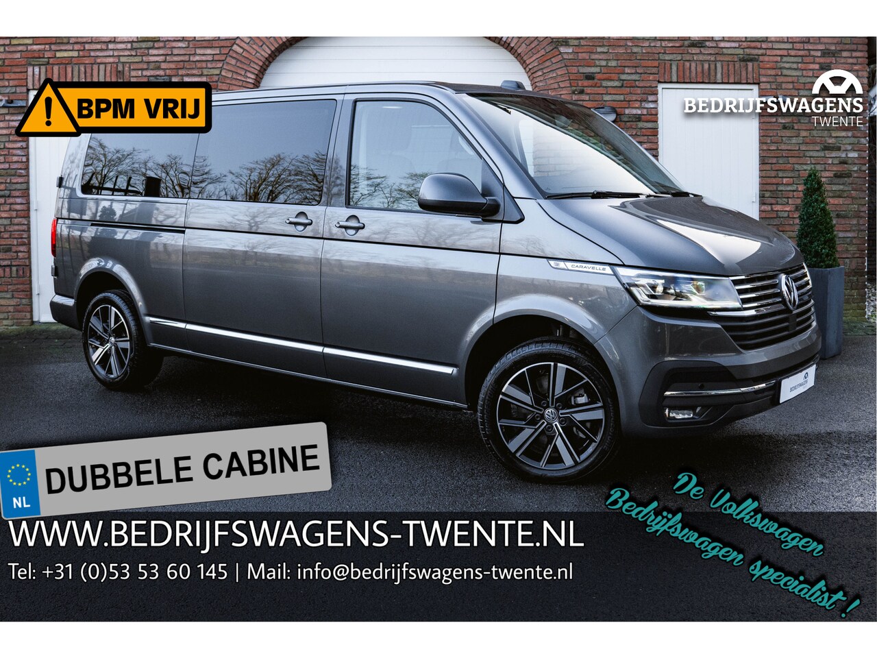 Volkswagen Transporter Caravelle - T6.1 2.0 TDI 204 PK DSG L2H1 A-Deuren ACC | LED | Leder | Apple Carplay/ Android Auto | Pr - AutoWereld.nl