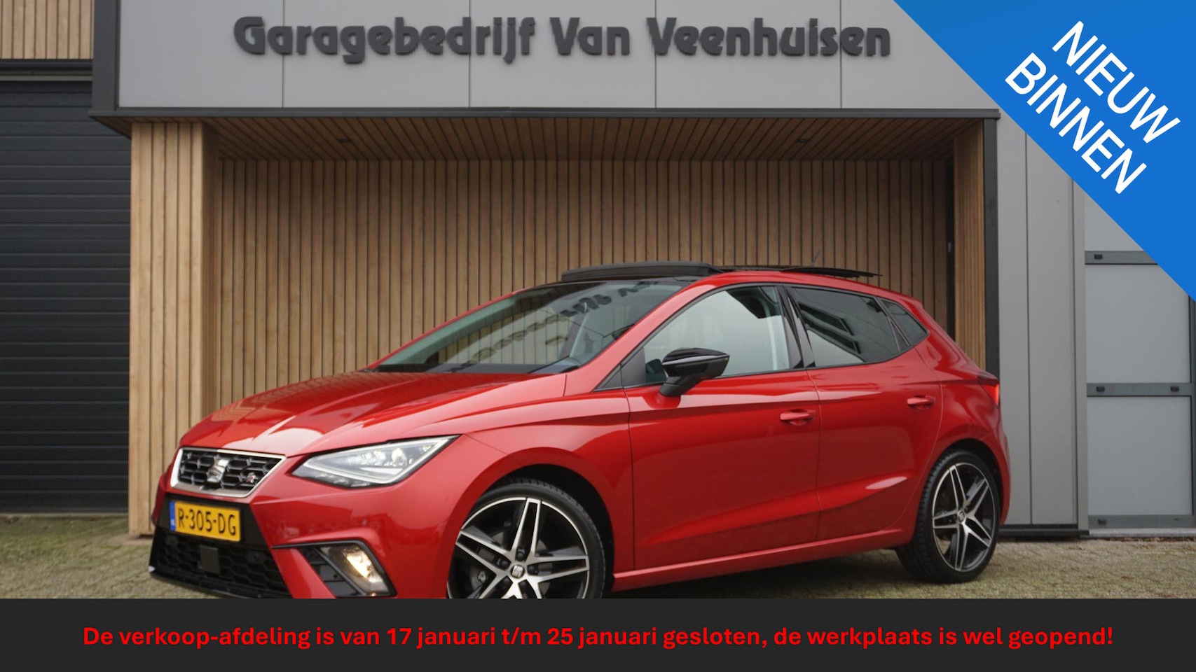 Seat Ibiza - 1.0 TSI 116pk DSG FR Business Intense Pano.Dak Keyless A-Camera *Desire Red Metallic* Virt - AutoWereld.nl