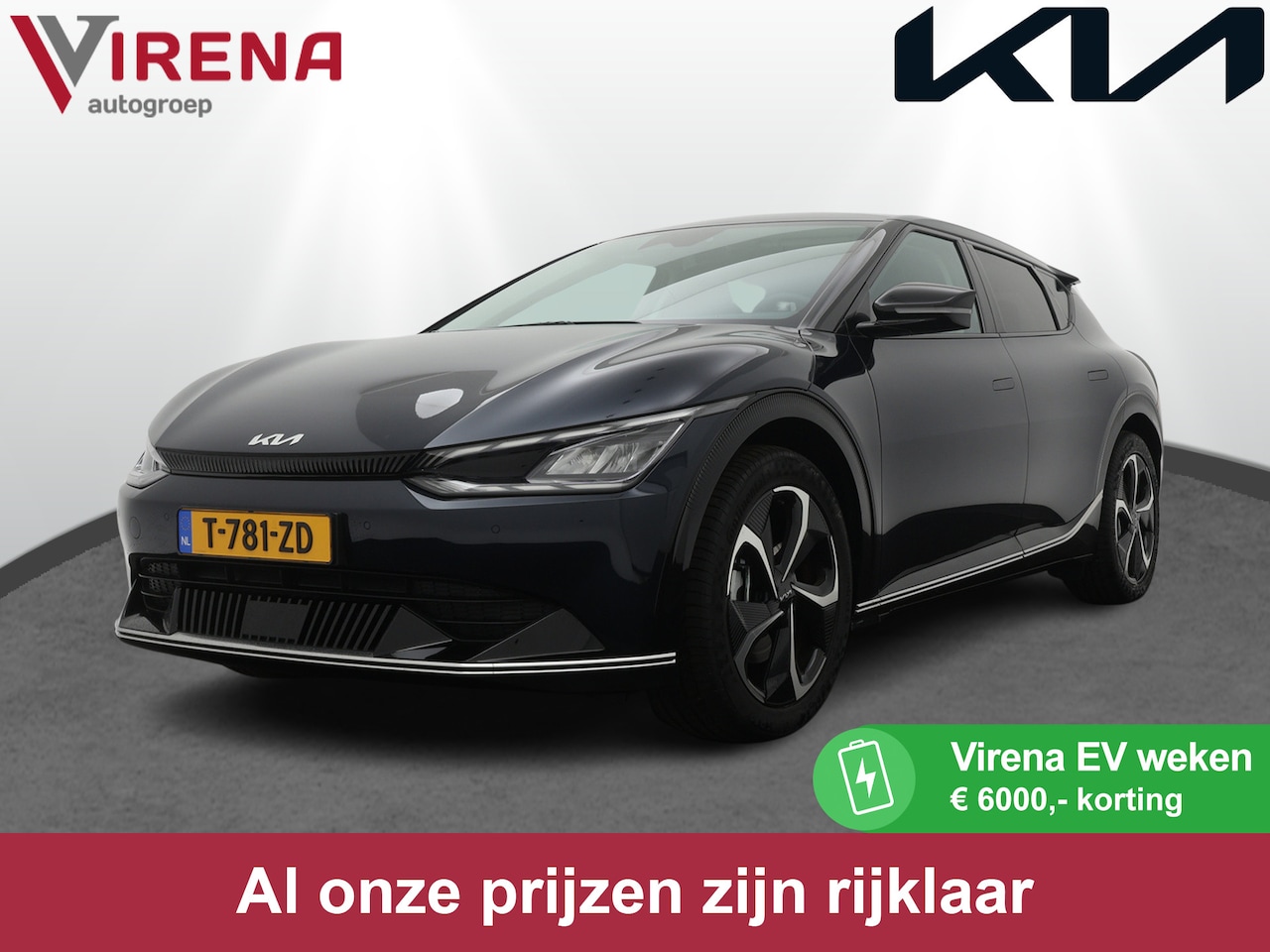 Kia EV6 - Plus Advanced 77 kWh RWD 229PK - Navigatie - Stoel-/stuurverwarminng - Adaptive Cruise Con - AutoWereld.nl