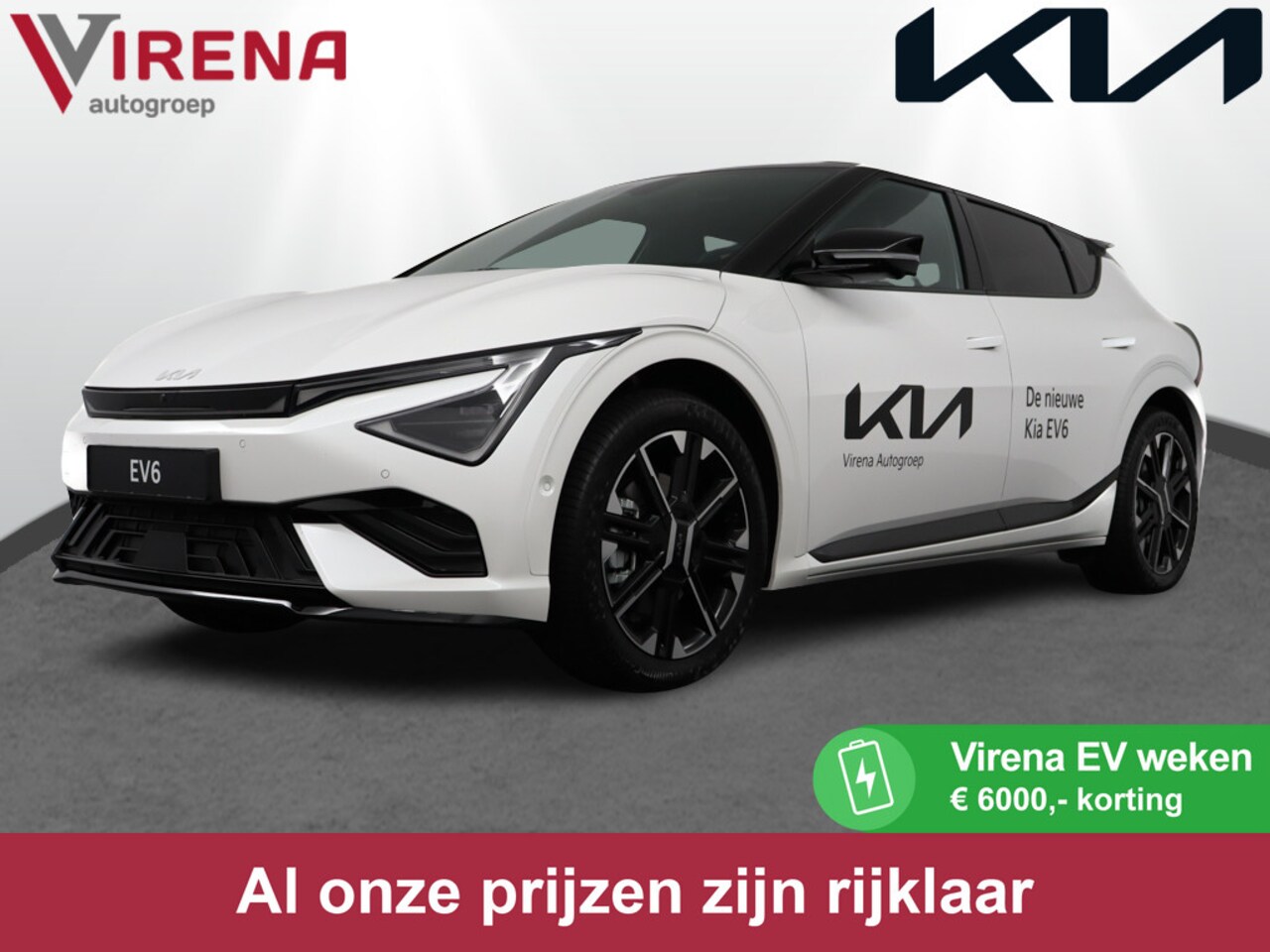 Kia EV6 - GT-Line 84 kWh - Uit voorraad leverbaar - Facelift - LED - Stoel-/stuurverwarming - Panora - AutoWereld.nl