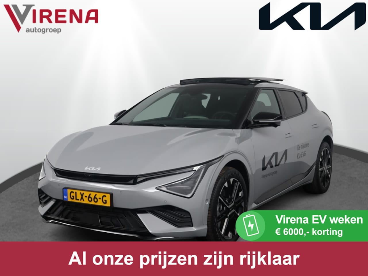 Kia EV6 - GT-Line 84 kWh (Nieuw model) - Uit voorraad leverbaar - Facelift - LED - Stoel-/stuurverwa - AutoWereld.nl