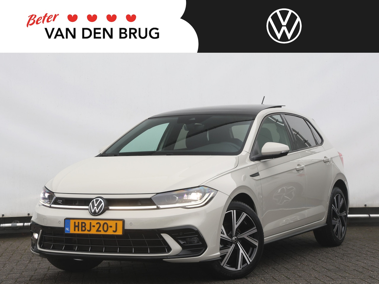 Volkswagen Polo - 1.0 TSI R-Line 95pk DSG | LED Matrix IQ | Panoramadak | Navigatie | Climate control | Stoe - AutoWereld.nl