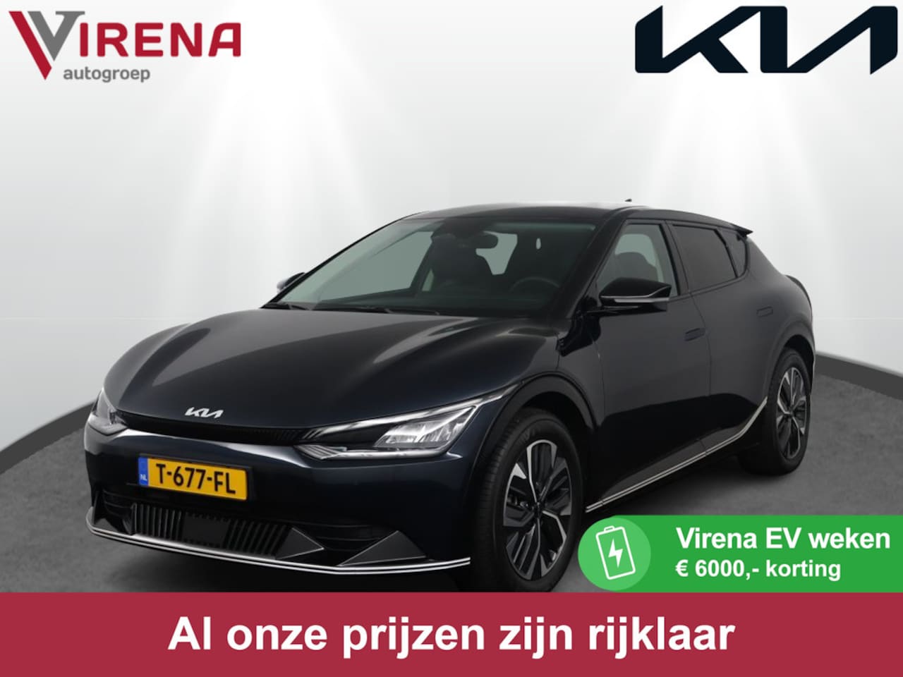 Kia EV6 - Plus 77.4 kWh - Led - Adaptief Cruise Control - Voorstoelen Verwarmd - Climate Control - A - AutoWereld.nl