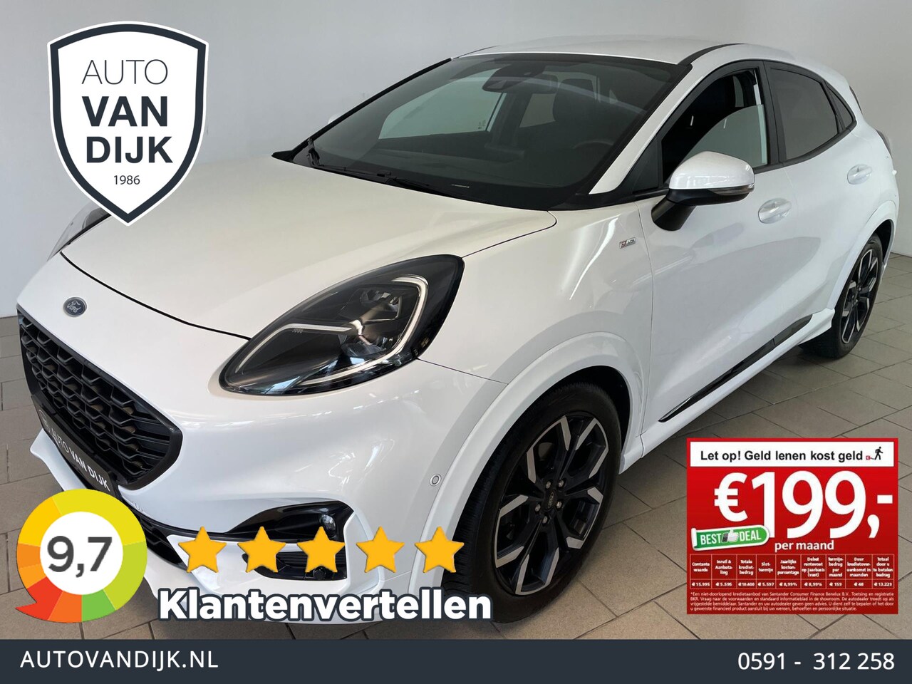 Ford Puma - 1.0 EcoBoost Hybrid ST-Line X First Edition 125PK AIRCO CLIMA NAVI APPLE CARPLAY CAM STOEL - AutoWereld.nl