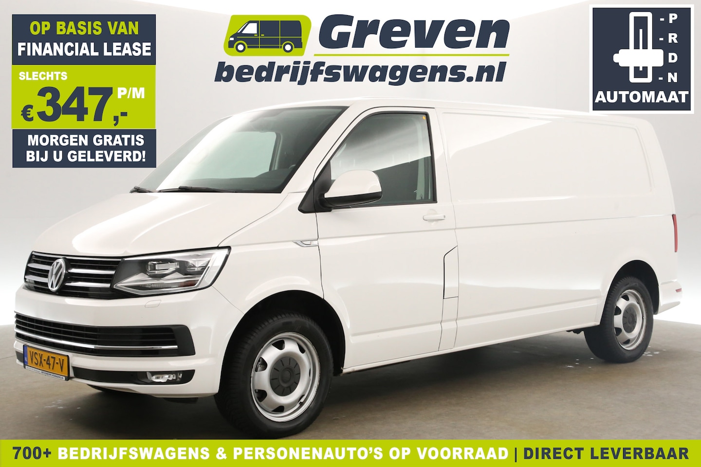 Volkswagen Transporter - 2.0 TDI L2H1 204PK DSG Automaat Airco Cruise Carplay Navi PDC Trekhaak 3 Persoons - AutoWereld.nl