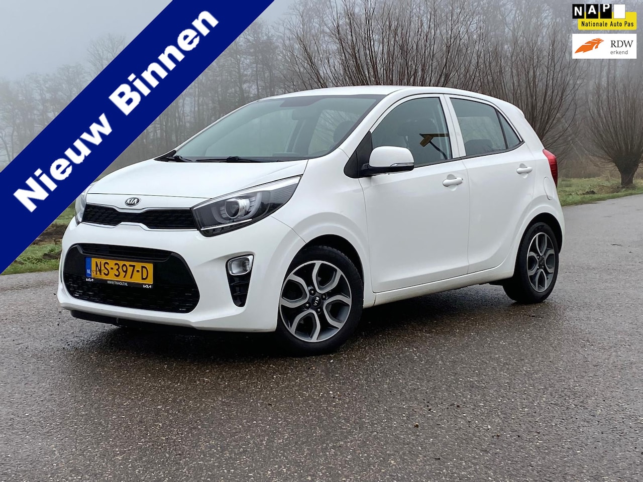 Kia Picanto - 1.0 CVVT First Edition Navi Airco Camera Stuurbediening Lmv Led NAP Dealer onderhouden - AutoWereld.nl