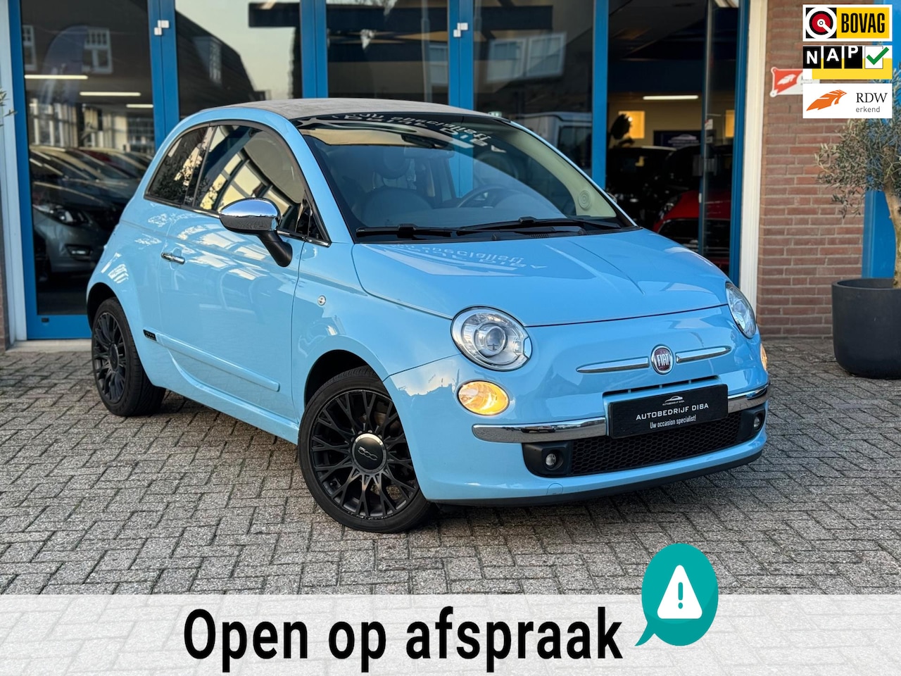 Fiat 500 C - 0.9 TwinAir Lounge 2012 AUT CLIMA LEDER LM NAP! - AutoWereld.nl