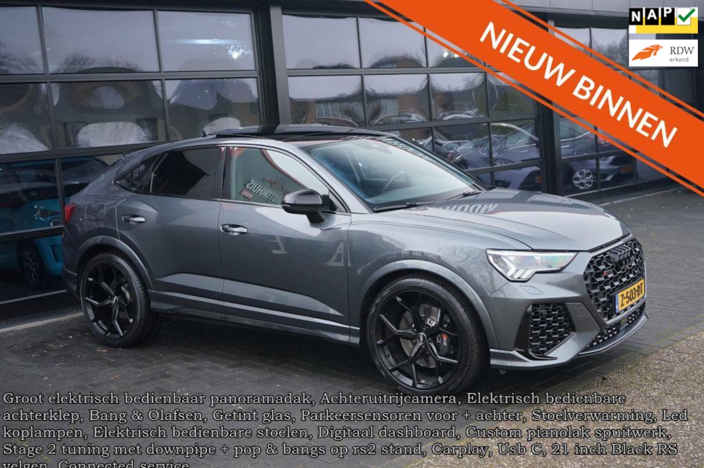 Audi Q3 Sportback - TFSI RSQ3, Panodak, Leder, Clima, Digi-dash, Led, Upgrade - AutoWereld.nl