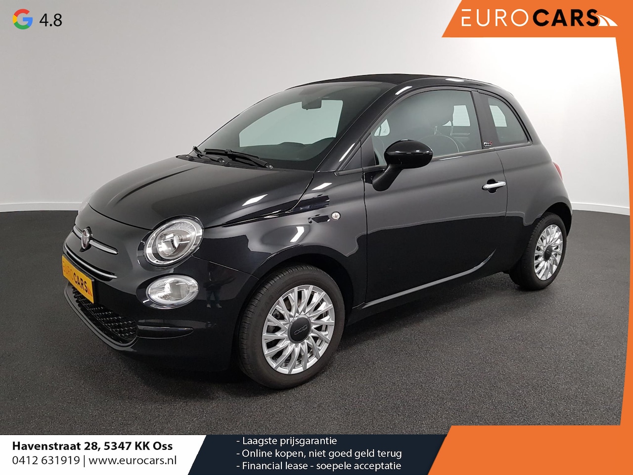 Fiat 500 C - 1.0 Hybrid Lounge | Navigatie | Apple Carplay/Android Auto | Cruise Control | Parkeersenso - AutoWereld.nl